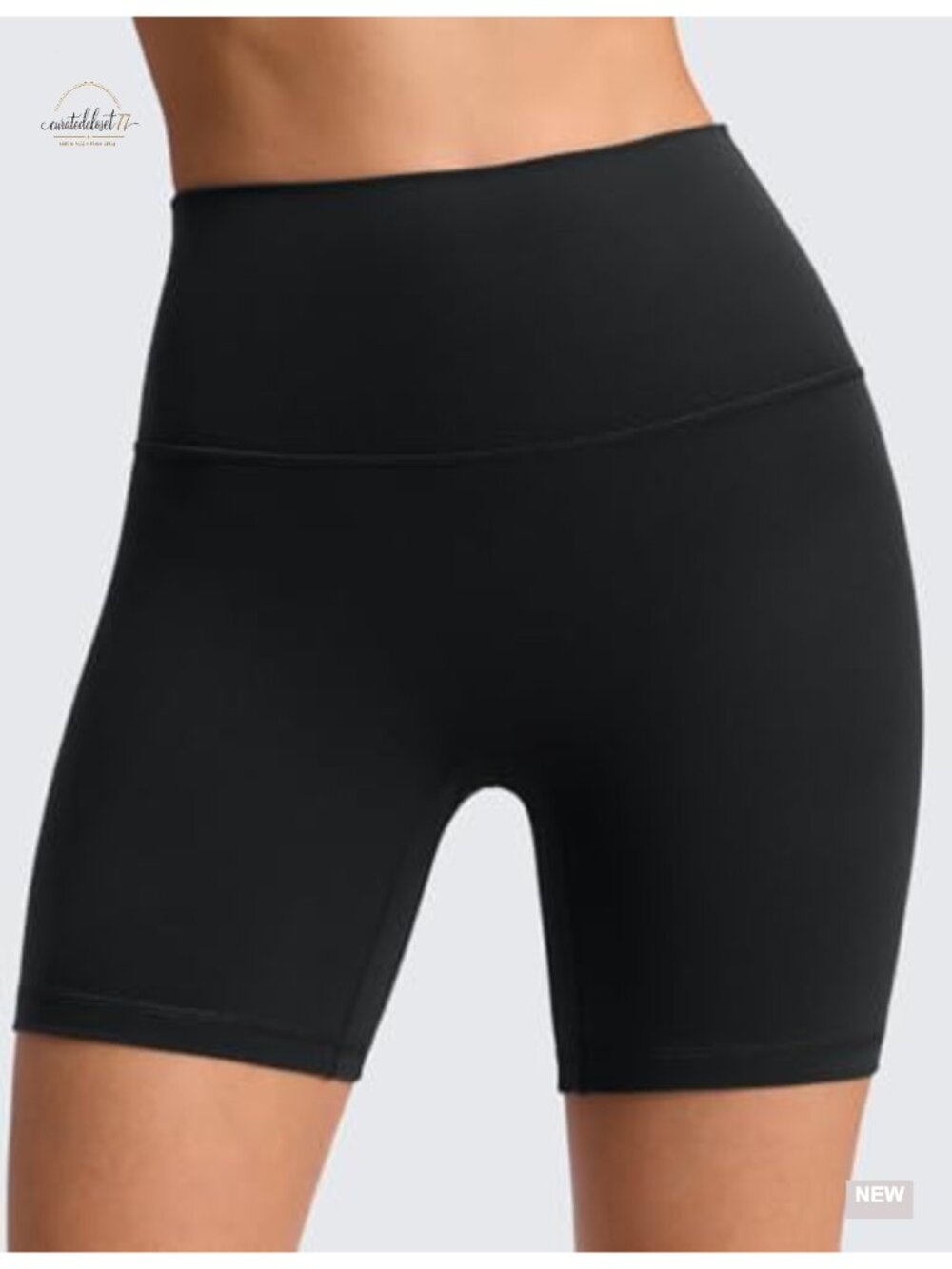 High Rise Biker Shorts 6 Inch No Front Seam Seamless Waistband Yoga - Picture 3 of 3